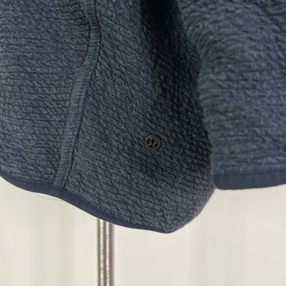 Lululemon | Peaceful Moments Full Zip Heathered Black Grey Oversized Jacket 4 - Picture 8 of 11